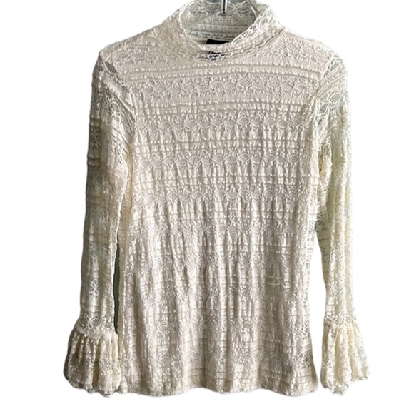 Worthington Tops - Worthington Lace Turtleneck Top Small
